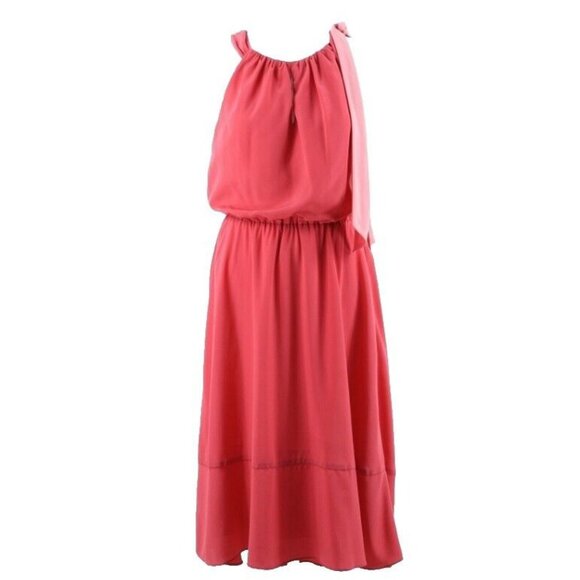 White House Black Market Dresses & Skirts - White House Black Market $178 Sz 0 Coral Pink Hi Lo Silky Poly Dress